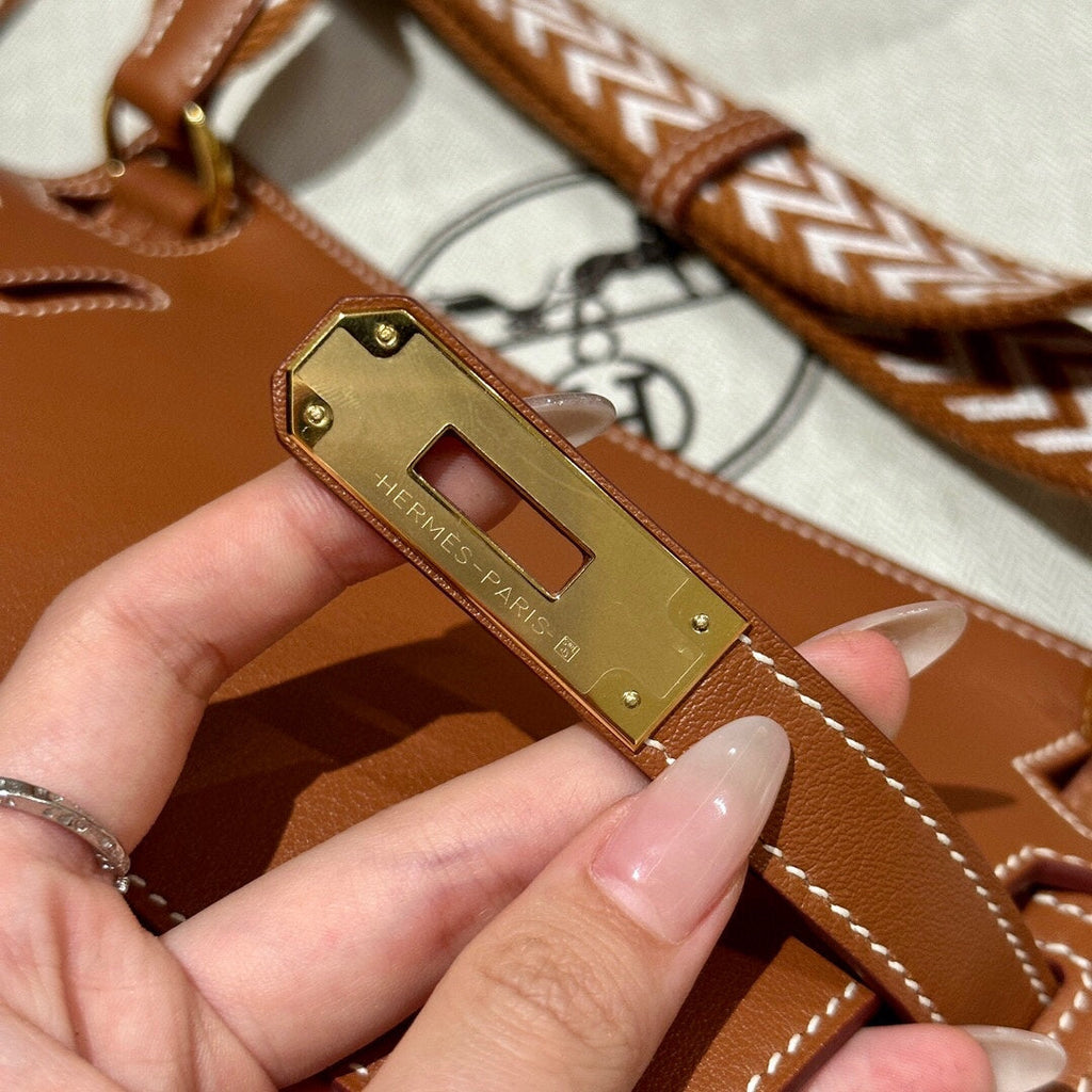 Hermes Jypsiere mini bag Tan Gold Swift Leather H25650 - Default Title - View 5