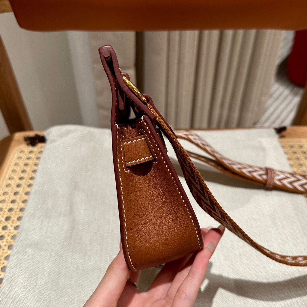 Hermes Jypsiere mini bag Tan Gold Swift Leather H25650 - Default Title - View 7