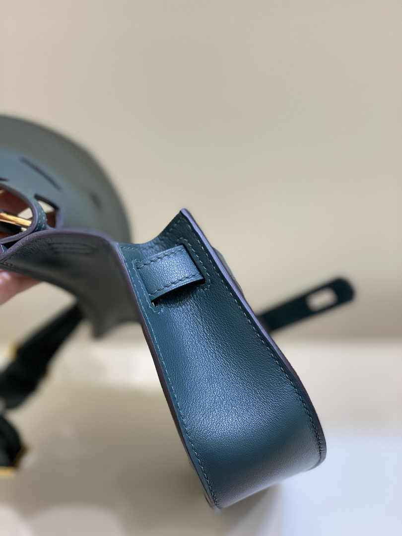 Hermes Jypsiere mini bag Dark Green Swift Leather Gold H25636 - Default Title - View 4