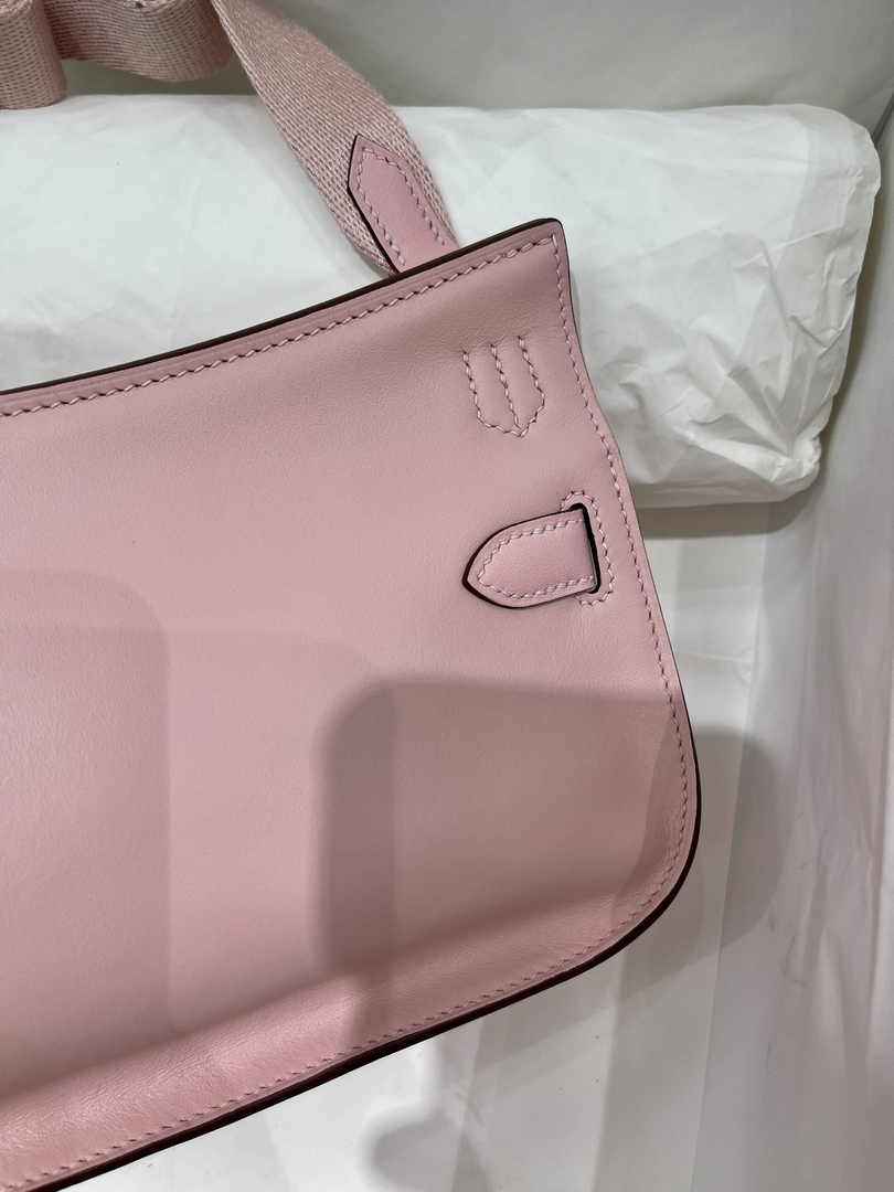 Hermes Jypsiere mini bag Pink Swift Leather Gold H25612 - Default Title - View 3