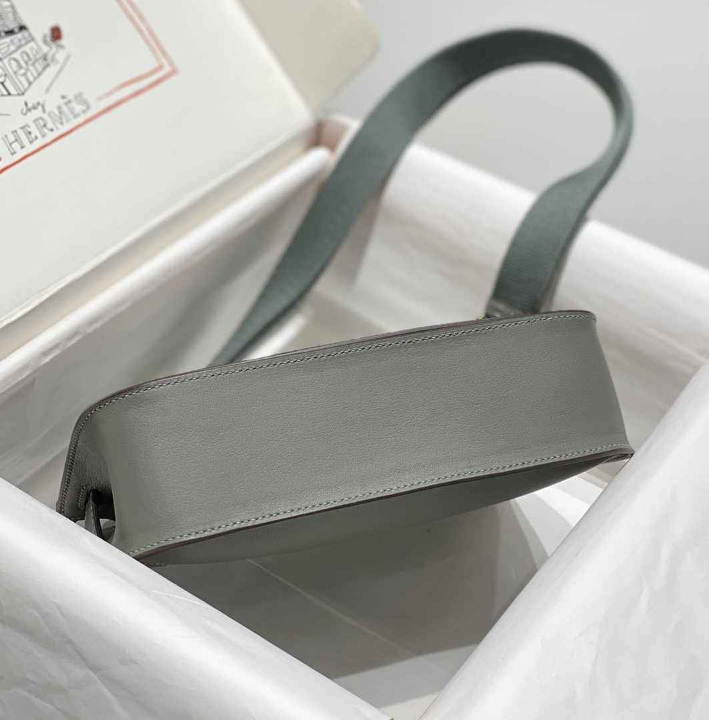 Hermes Jypsiere mini bag Dark Gray Swift Leather Gold H25633 - Default Title - View 3