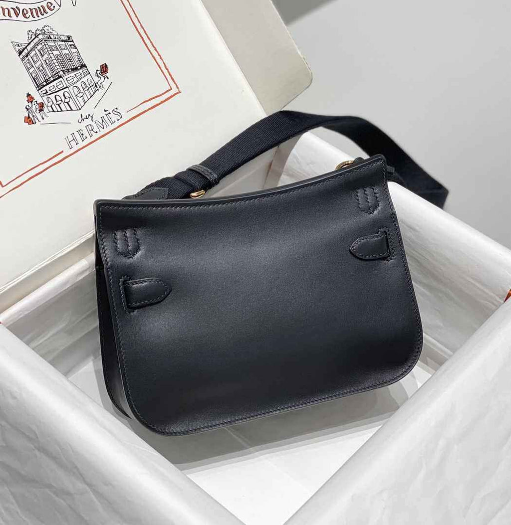 Hermes Jypsiere mini bag Black Swift Leather Gold H25602 - Default Title - View 2
