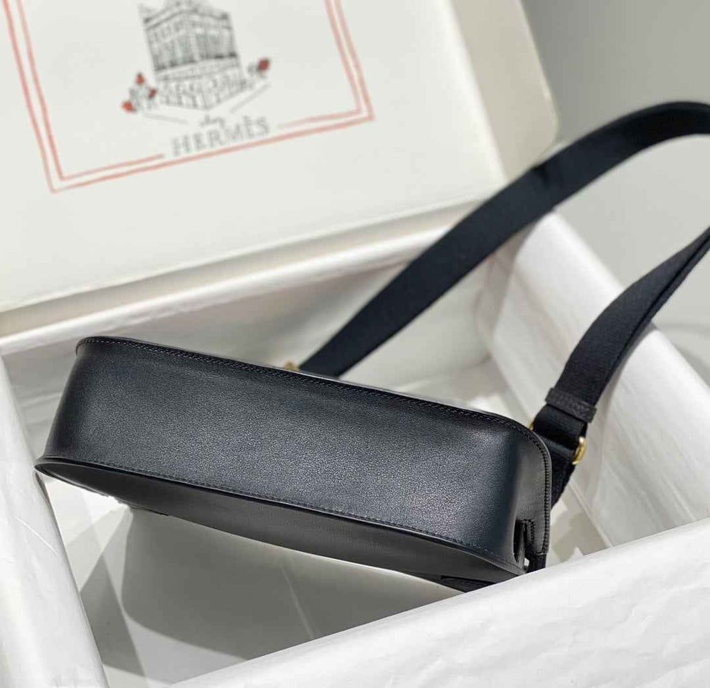 Hermes Jypsiere mini bag Black Swift Leather Gold H25602 - Default Title - View 3