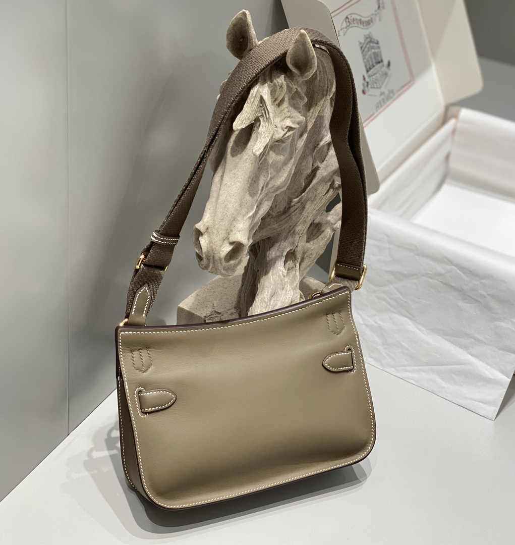 Hermes Jypsiere mini bag Gray Swift Leather Gold H25600 - Default Title - View 4