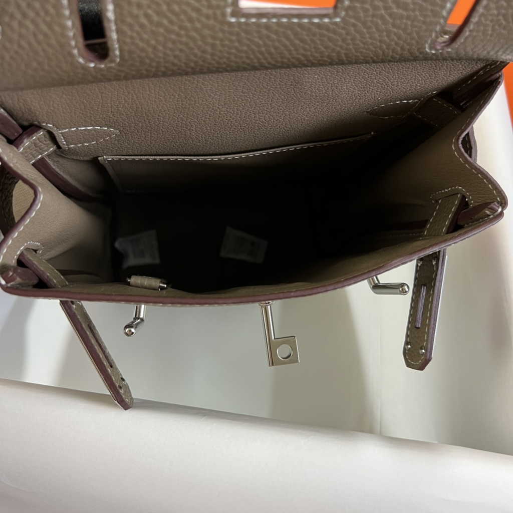 Hermès Kelly A Dos Hac Gray Togo Leather With Silver Hardware 20301 - Default Title - View 7