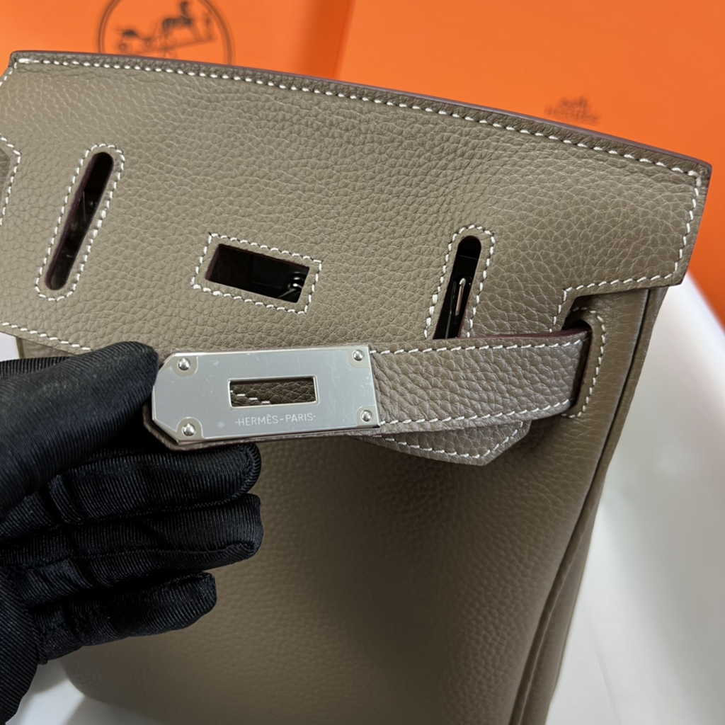 Hermès Kelly A Dos Hac Gray Togo Leather With Silver Hardware 20301 - Default Title - View 8