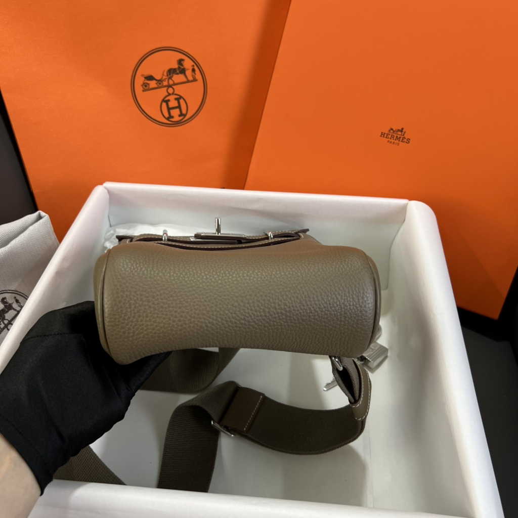 Hermès Kelly A Dos Hac Gray Togo Leather With Silver Hardware 20301 - Default Title - View 9