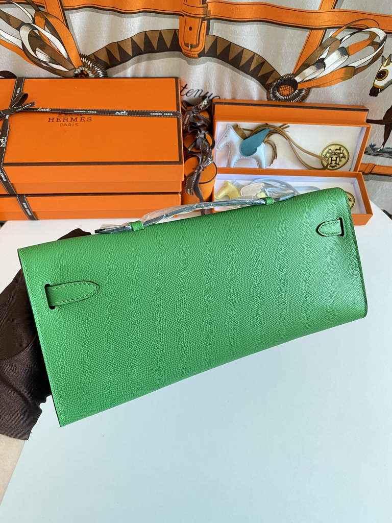 Hermès Kelly Cut Clutch 31cm Epsom Leather Gold Green - Default Title - View 2