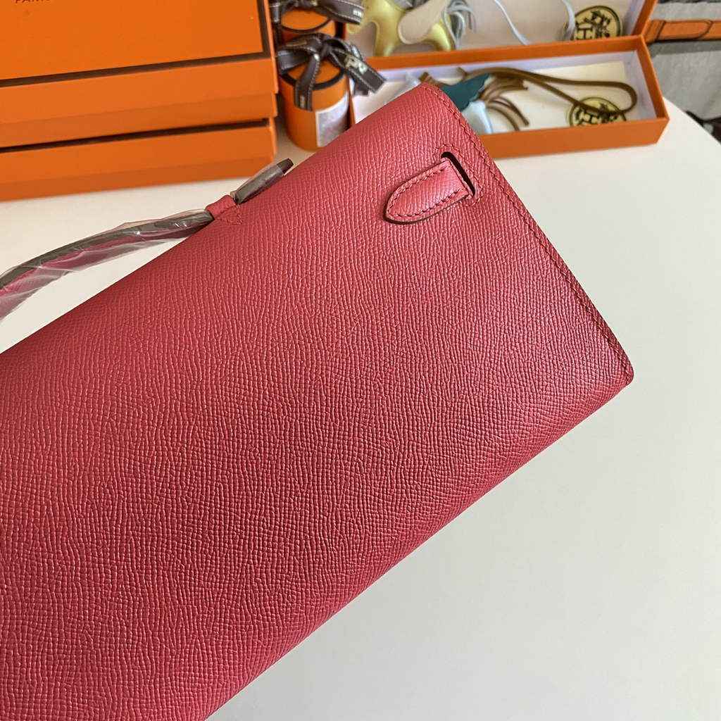Hermès Kelly Cut Clutch 31cm Epsom Leather Pink Gold - Default Title - View 4