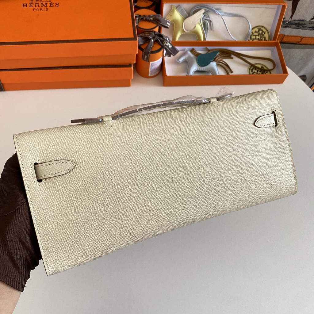 Hermès Kelly Cut Clutch 31cm Epsom Leather Beige Gold - Default Title - View 3