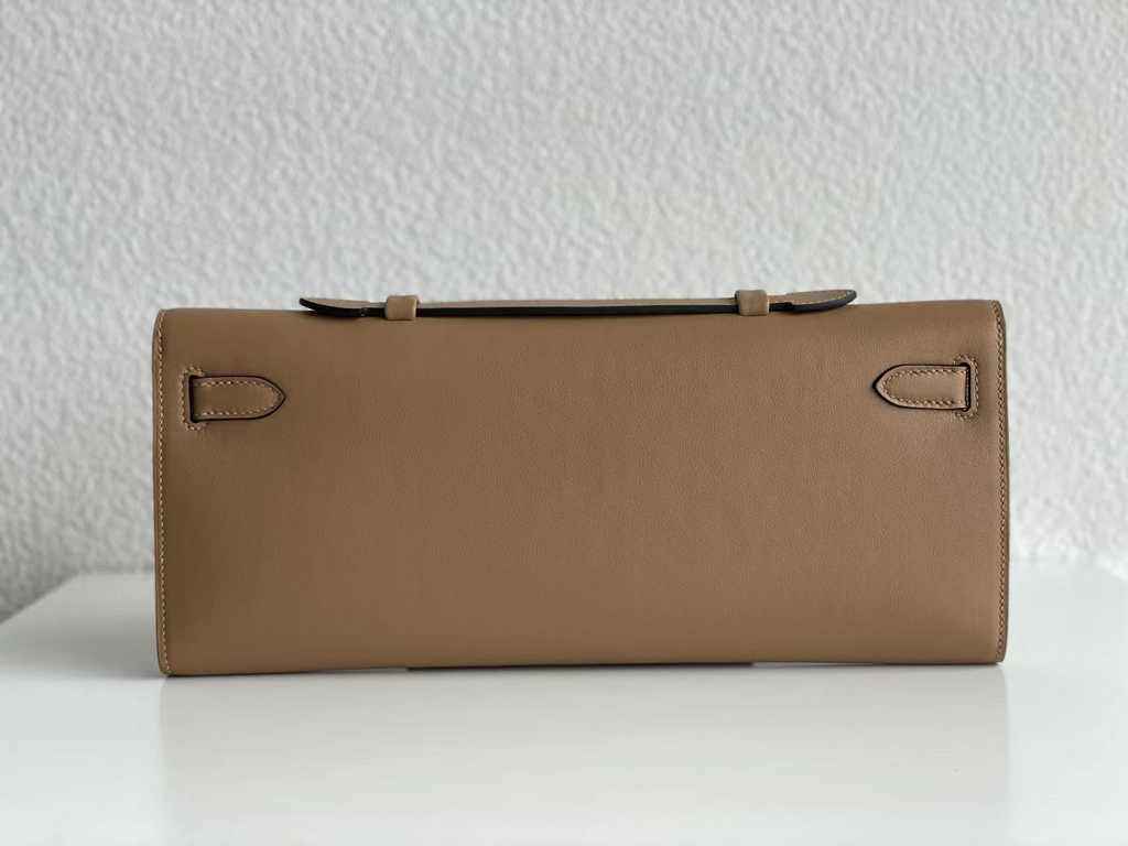 Hermès Kelly Cut Clutch 31cm Swift Leather Kakhi Gold - Default Title - View 3
