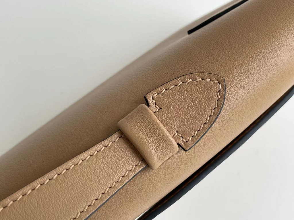 Hermès Kelly Cut Clutch 31cm Swift Leather Kakhi Gold - Default Title - View 6
