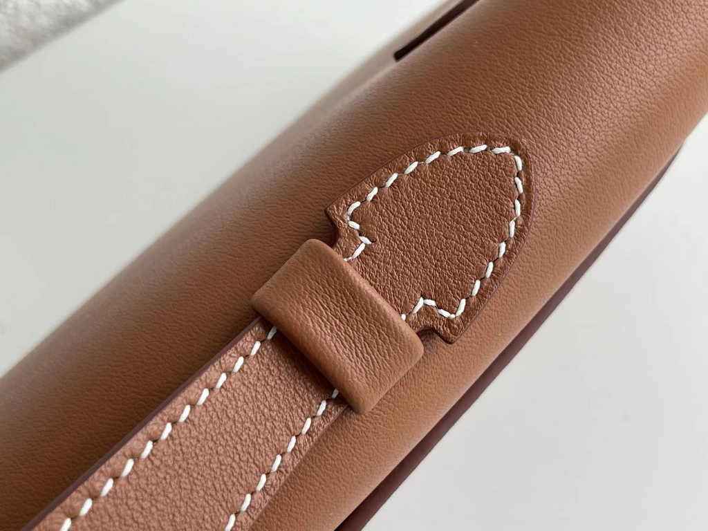 Hermès Kelly Cut Clutch 31cm Swift Leather Brown Gold - Default Title - View 5
