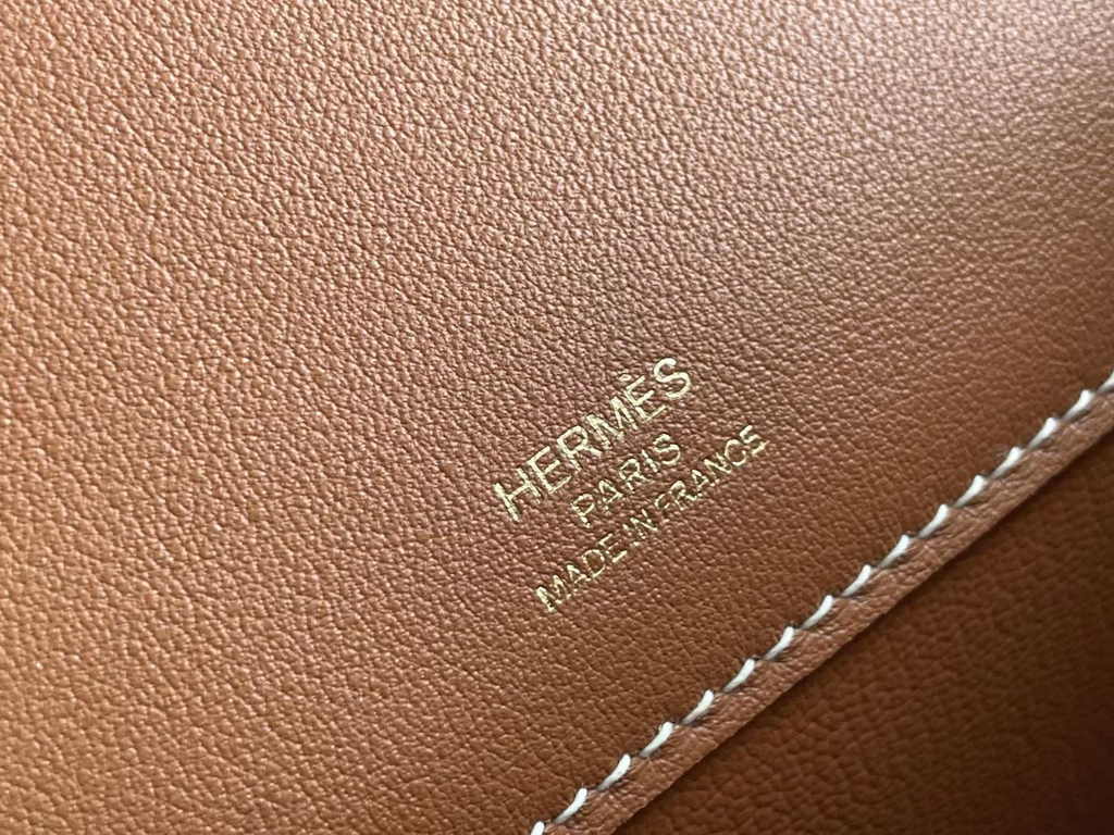 Hermès Kelly Cut Clutch 31cm Swift Leather Brown Gold - Default Title - View 9