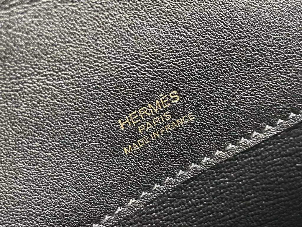 Hermès Kelly Cut Clutch 31cm Swift Leather Black Gold - Default Title - View 9