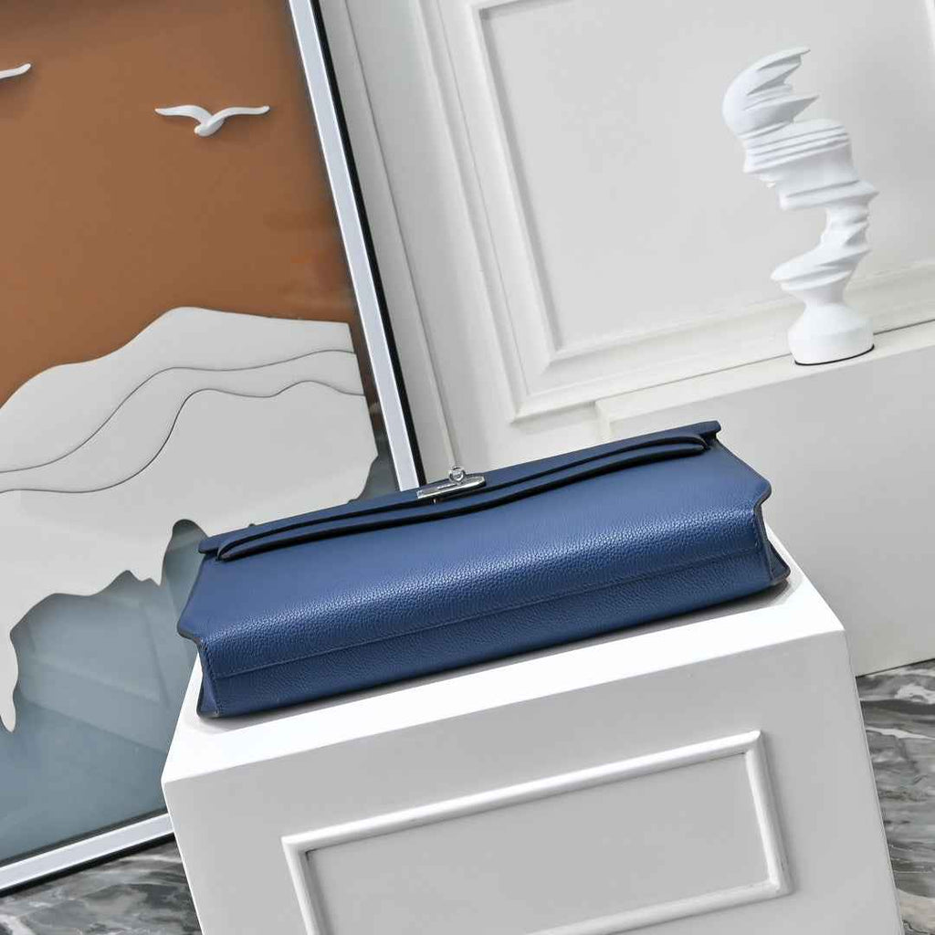 Hermès Kelly Dépêche 36 in Dark Blue Togo Leather - Default Title - View 3