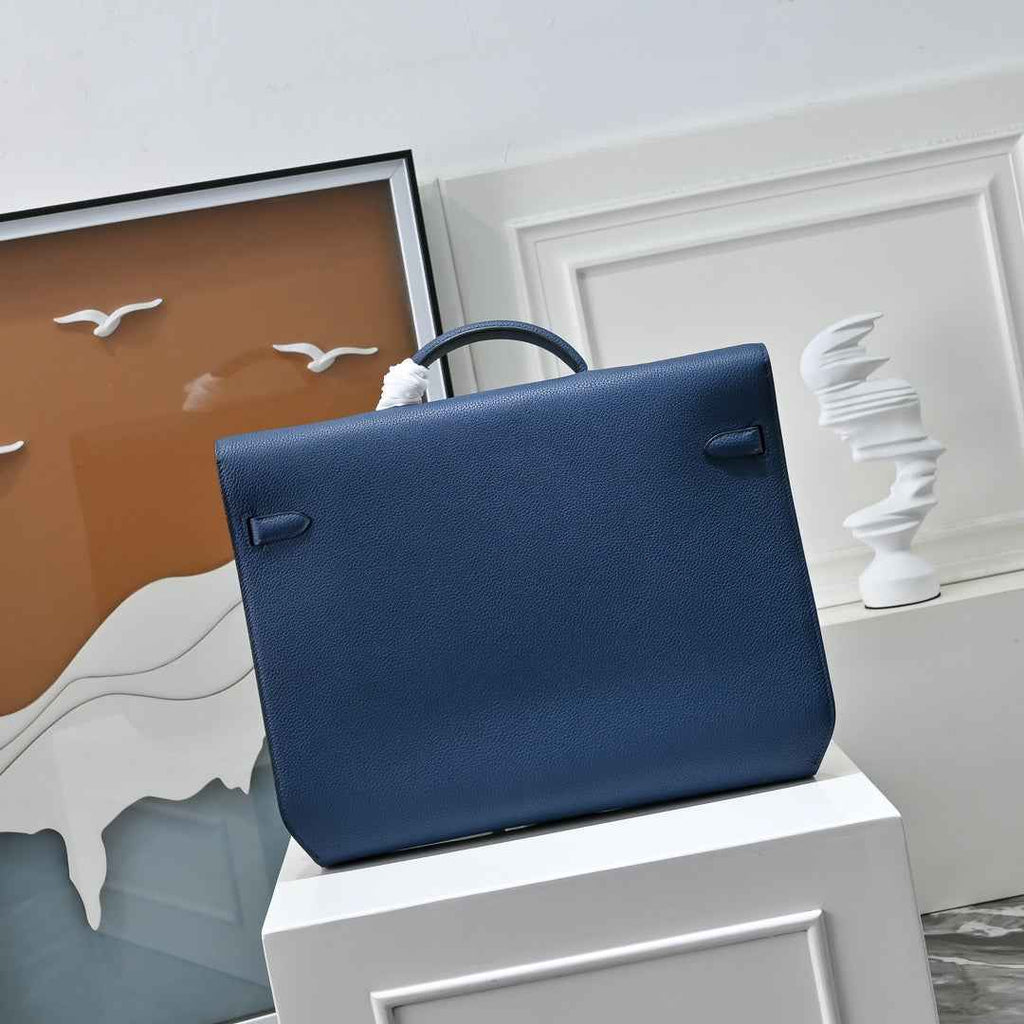 Hermès Kelly Dépêche 36 in Dark Blue Togo Leather - Default Title - View 4