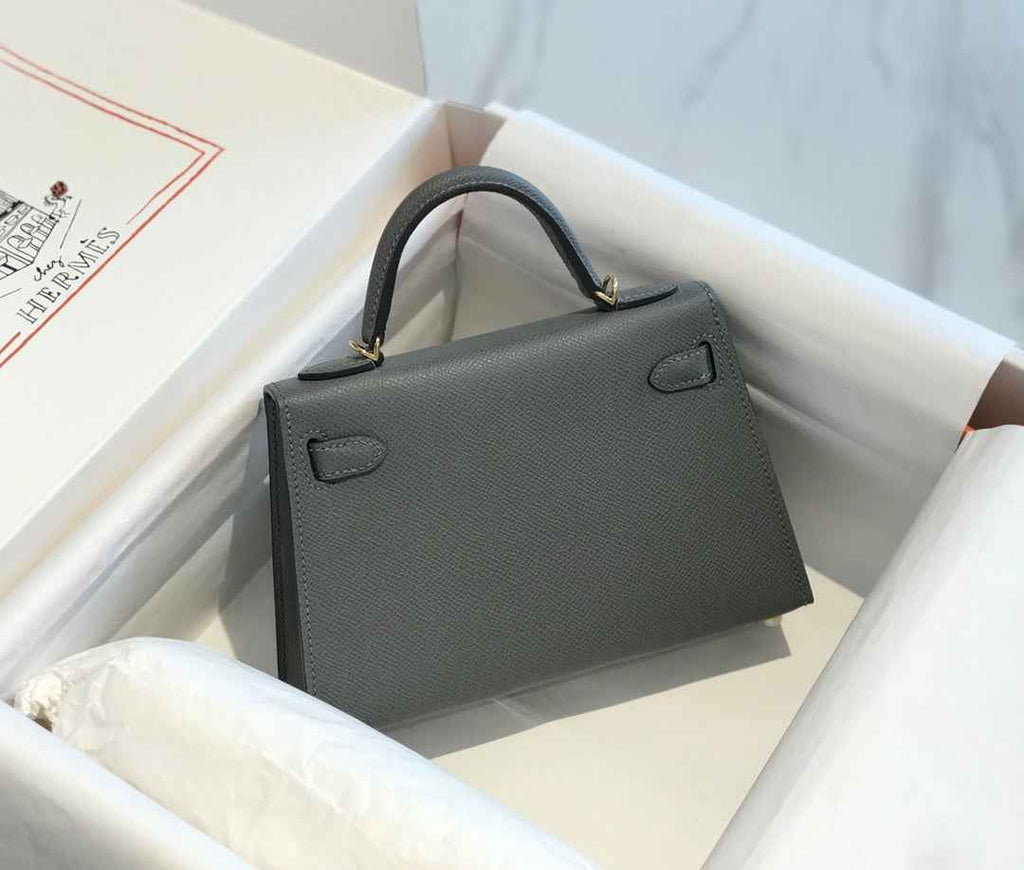 Hermes Kelly Mini II Bag 19 Gold Hardware with Epsom Dark Green - Default Title - View 2