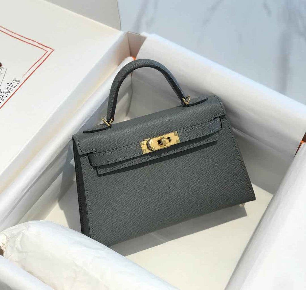 Hermes Kelly Mini II Bag 19 Gold Hardware with Epsom Dark Green - Default Title - View 4
