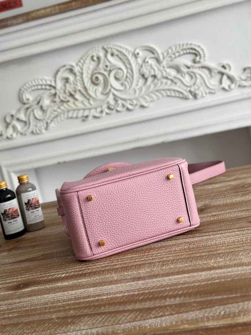 Hermes Lindy Mini Bag Togo Leather Pink Purple Gold H68610 - Default Title - View 4