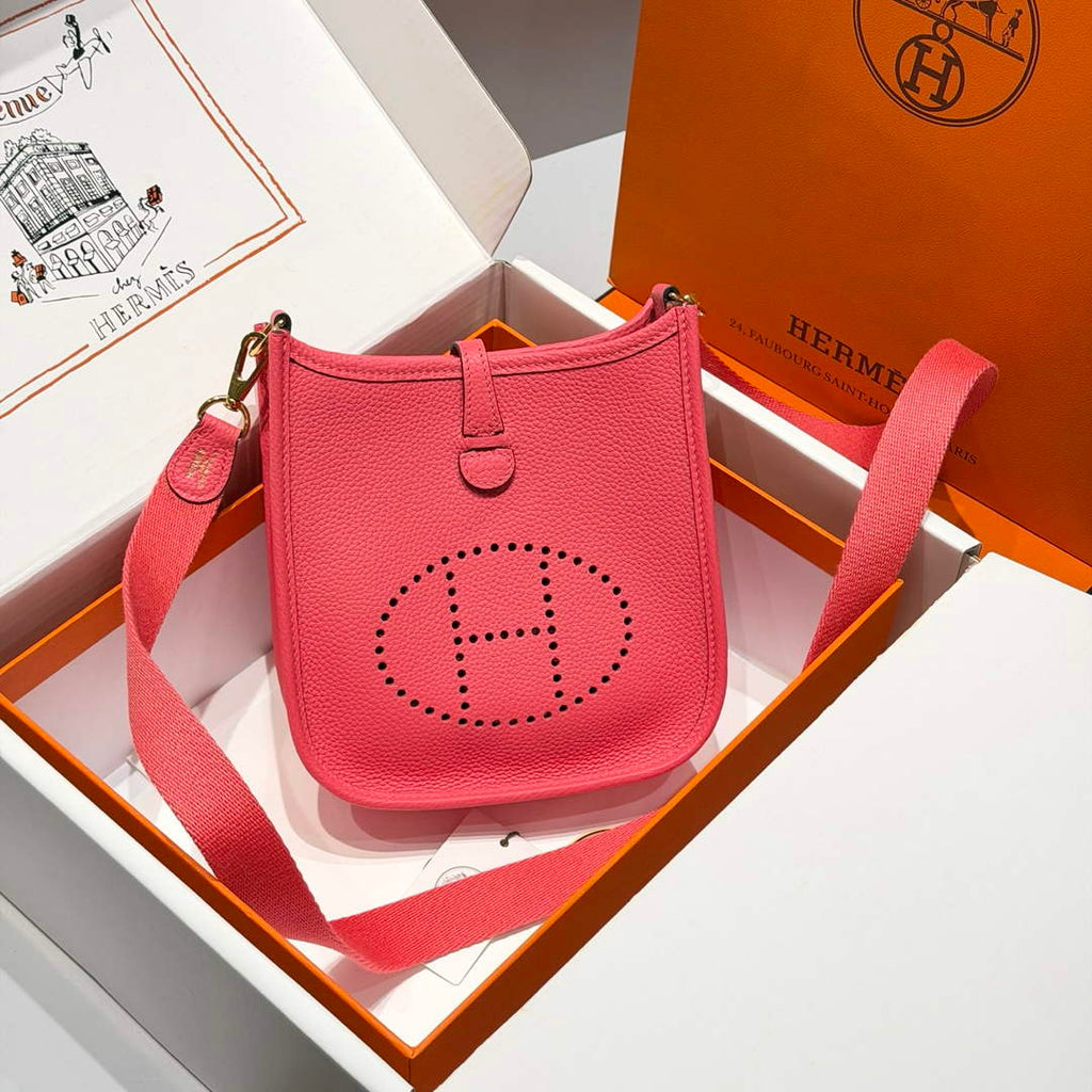Hermes Mini Evelyne 16 Bag in Taurillon Clemence Leather H069434 - Default Title - View 1