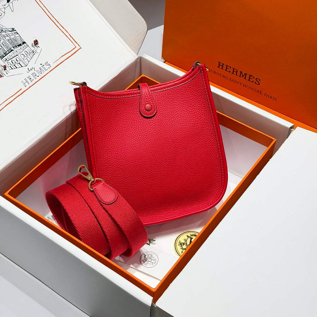 Hermes Mini Evelyne 16 Bag in Taurillon Clemence Leather H069423 - Default Title - View 2