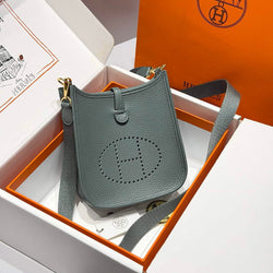 Hermes Mini Evelyne 16 Bag in Taurillon Clemence Leather H069427 - Default Title - View 1
