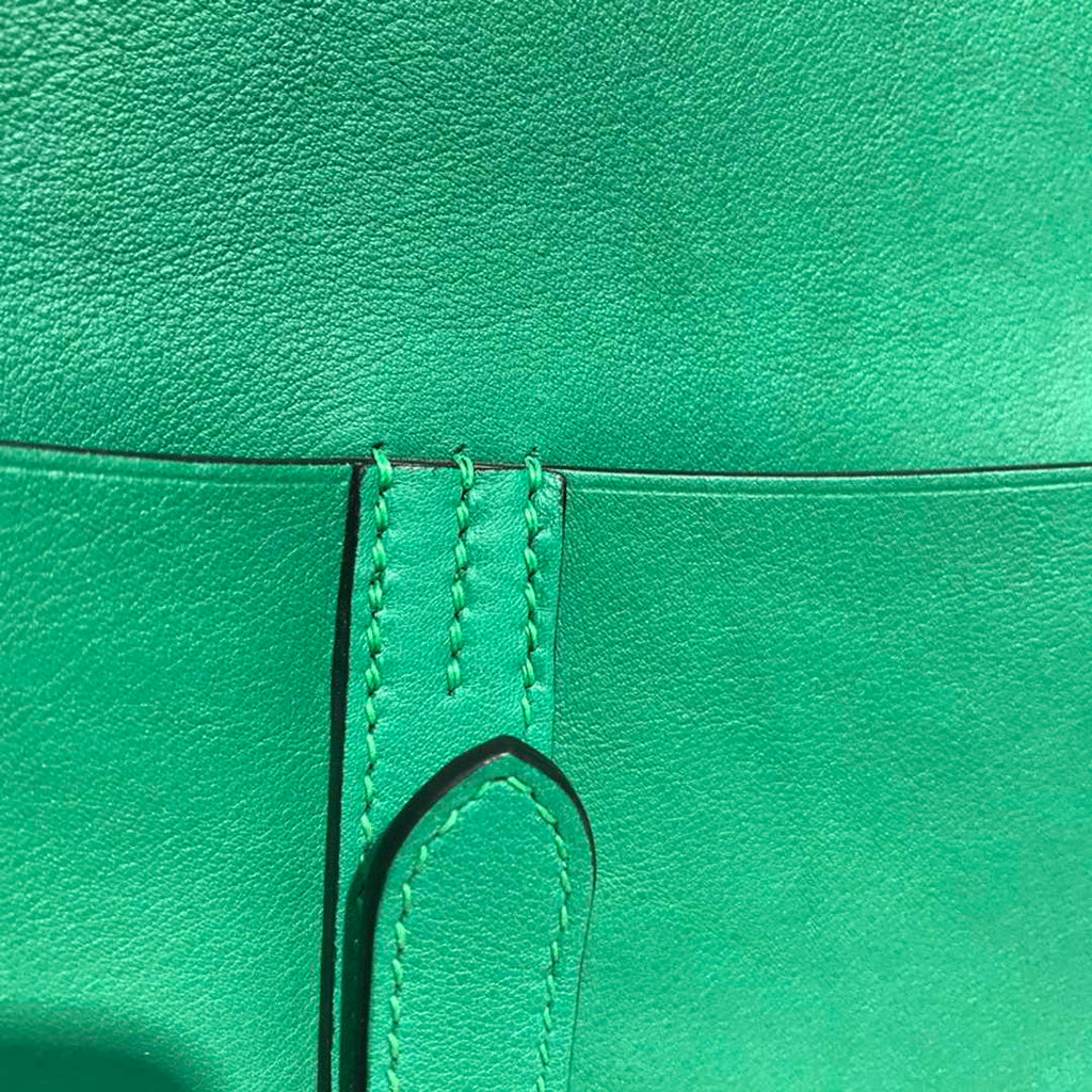 Hermes Mini Halzan 22 Bag Green Swift Leather H082133 - Default Title - View 6