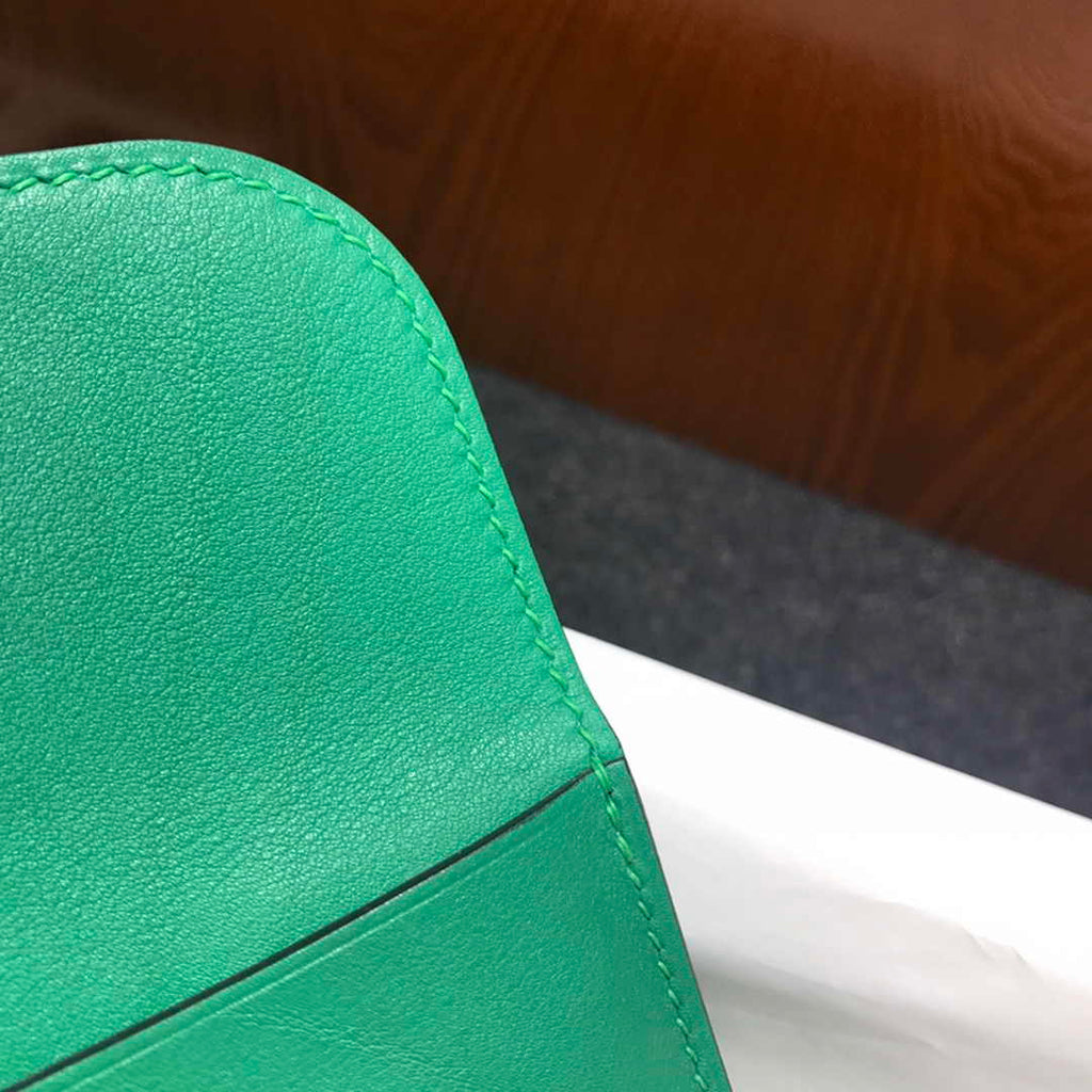 Hermes Mini Halzan 22 Bag Green Swift Leather H082133 - Default Title - View 7