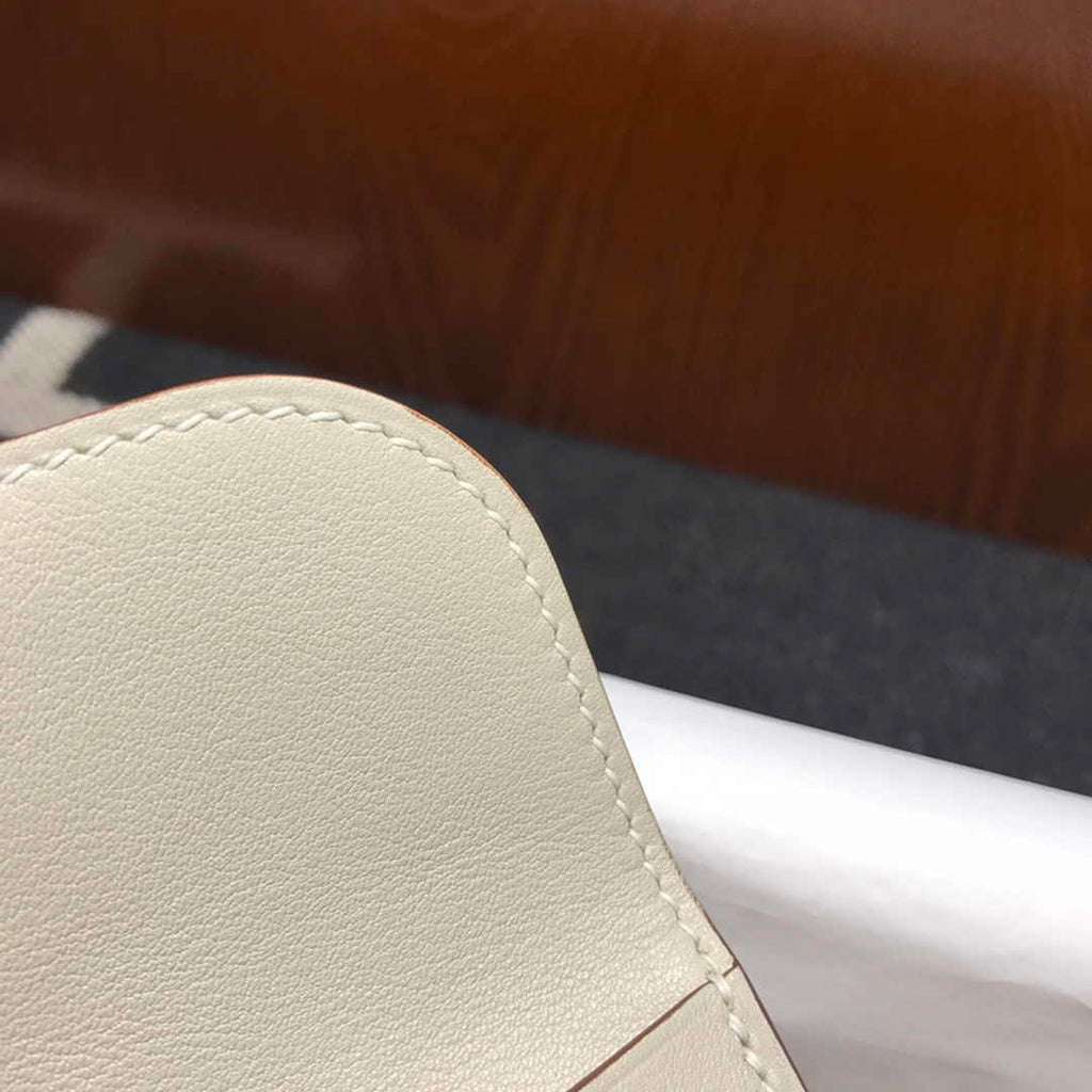 Hermes Mini Halzan 22 Bag Beige Swift Leather H082135 - Default Title - View 6