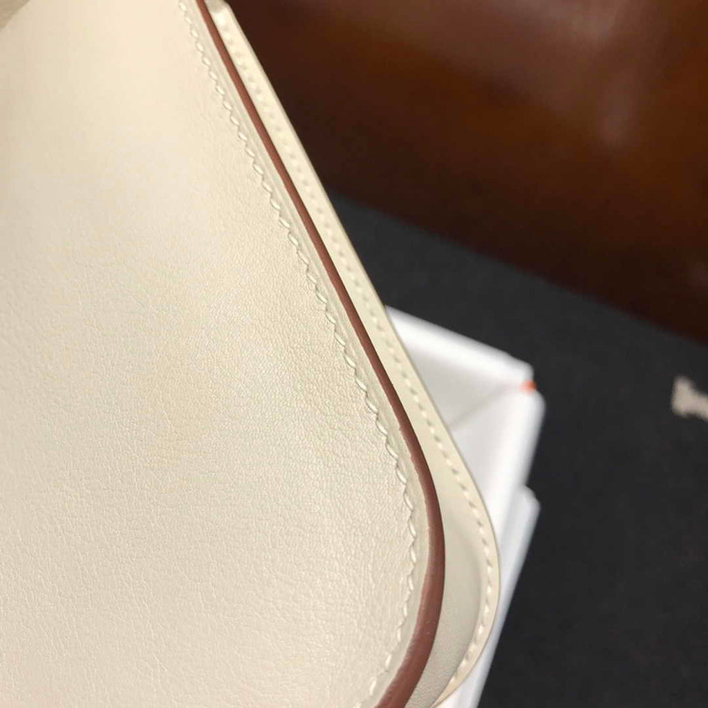 Hermes Mini Halzan 22 Bag Beige Swift Leather H082135 - Default Title - View 7