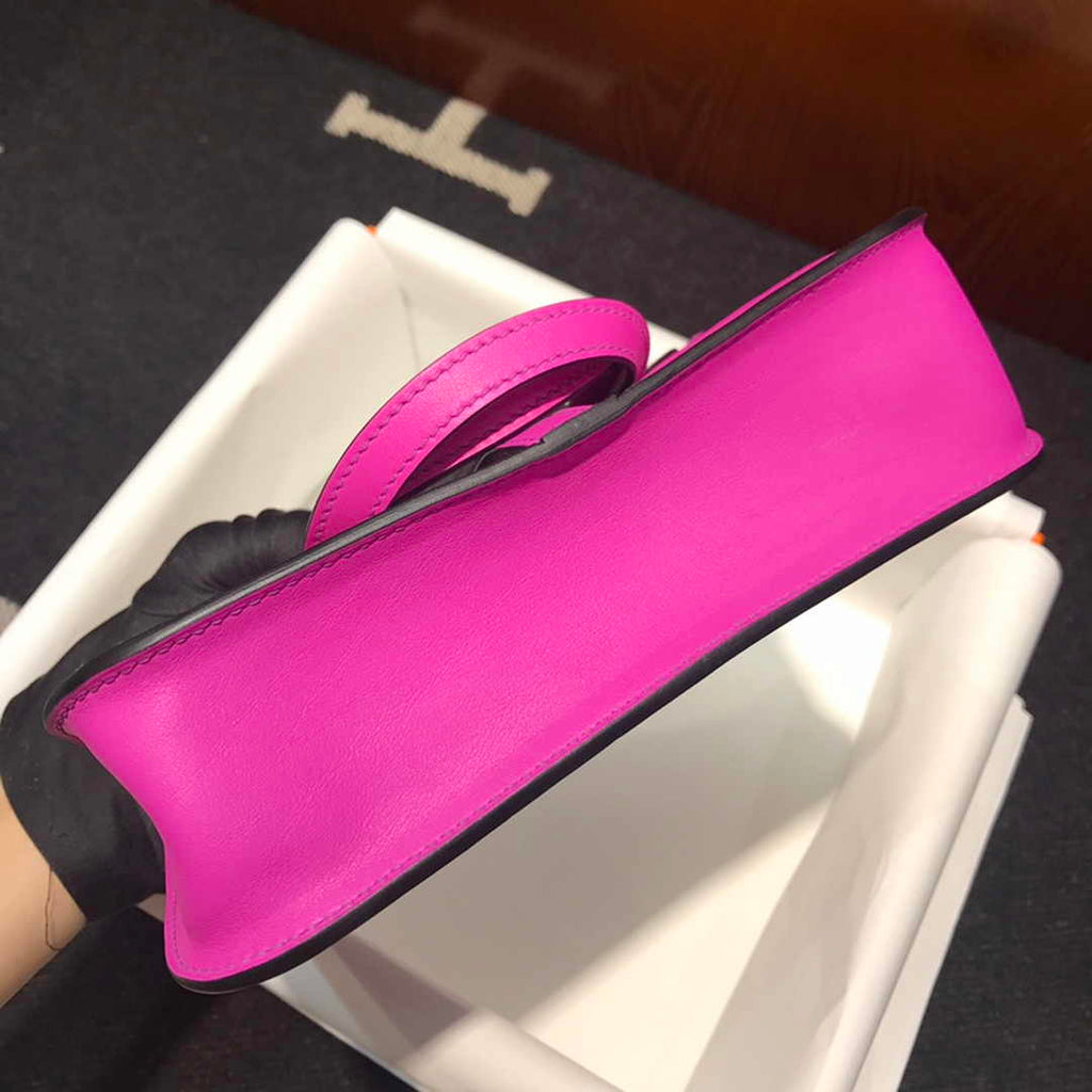 Hermes Mini Halzan 22 Bag Purple Swift Leather H082138 - Default Title - View 6