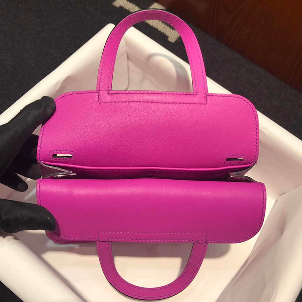 Hermes Mini Halzan 22 Bag Purple Swift Leather H082138 - Default Title - View 7