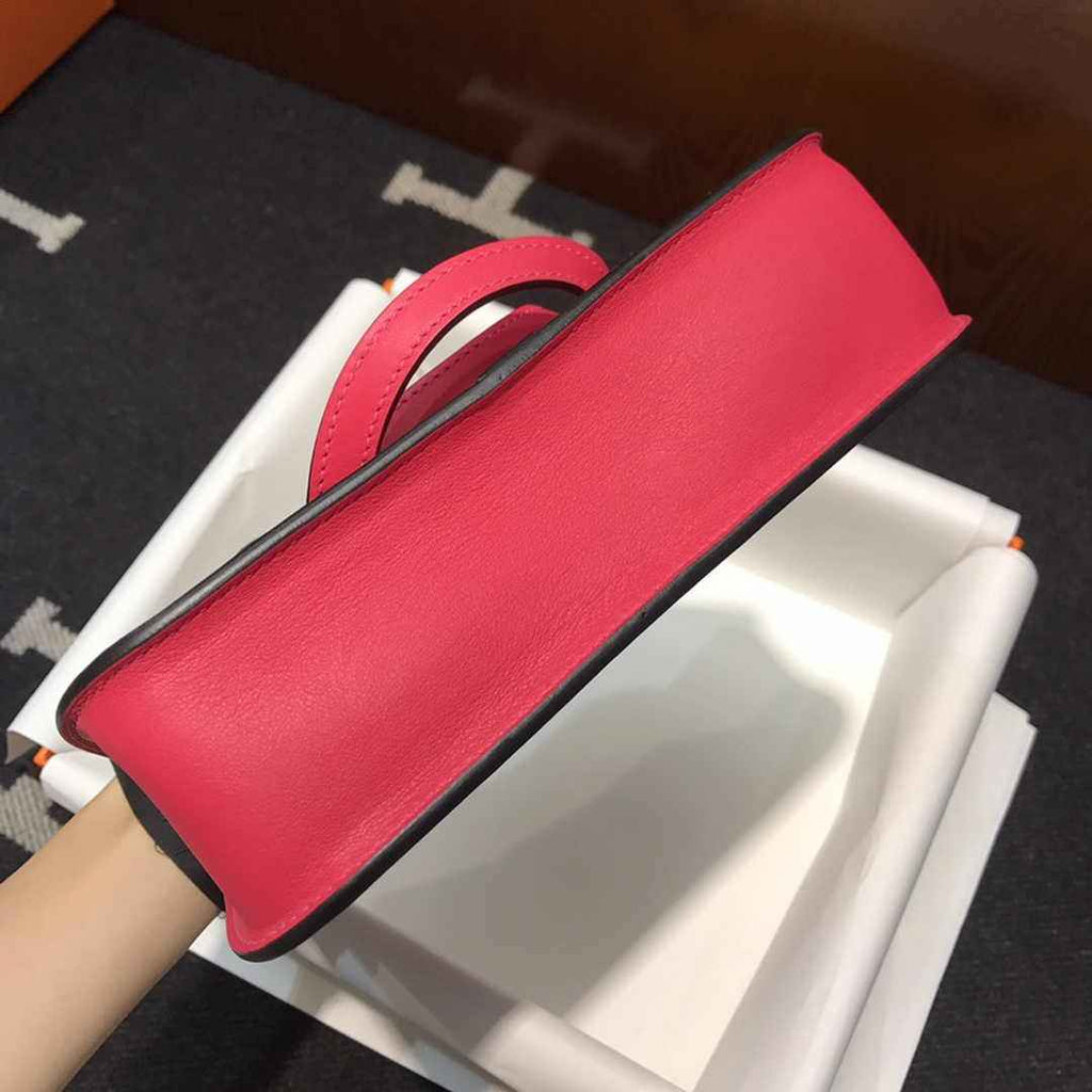 Hermes Mini Halzan 22 Bag Plum Swift Leather H082137 - Default Title - View 5