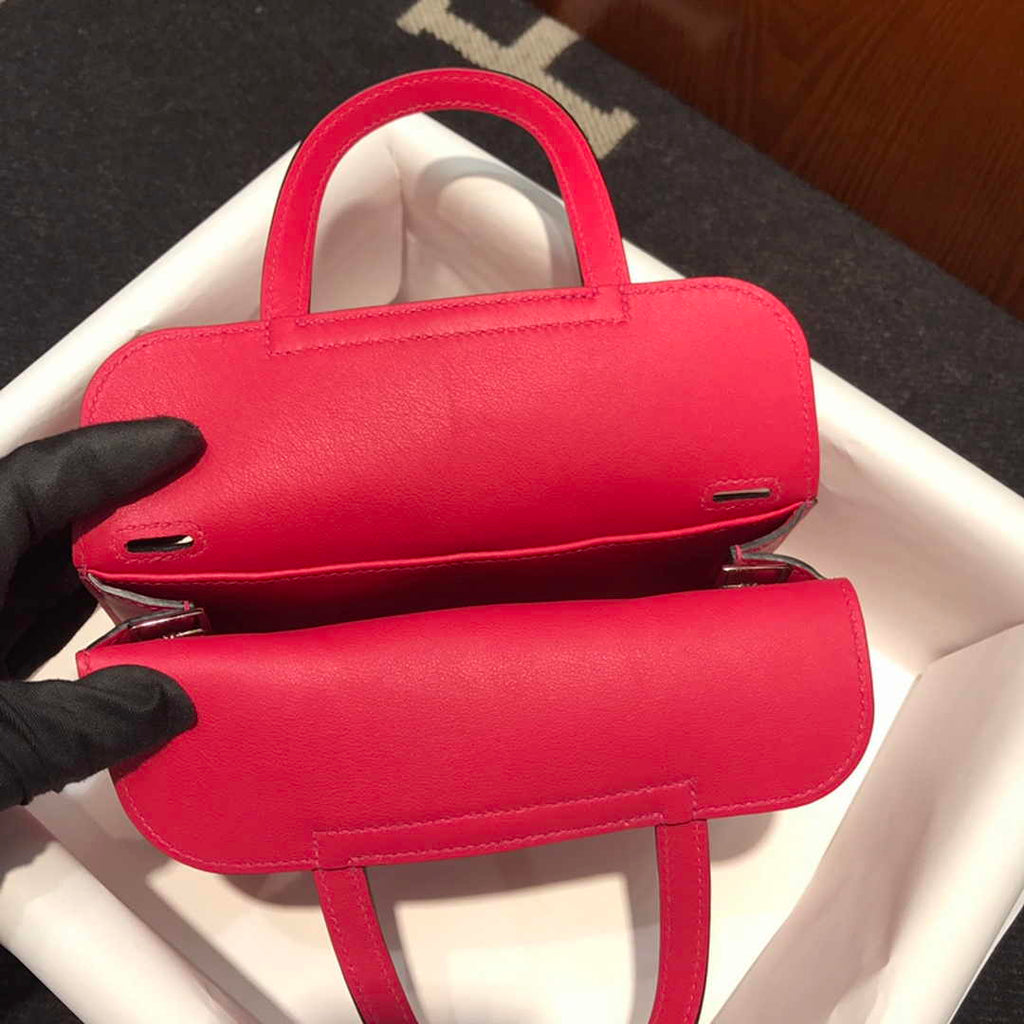 Hermes Mini Halzan 22 Bag Plum Swift Leather H082137 - Default Title - View 6