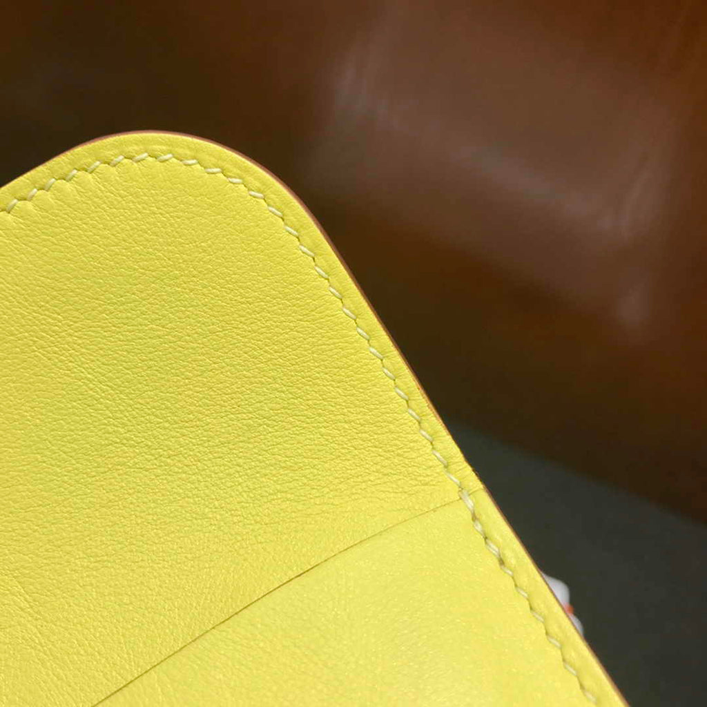 Hermes Mini Halzan 22 Bag Yellow Swift Leather H082139 - Default Title - View 9