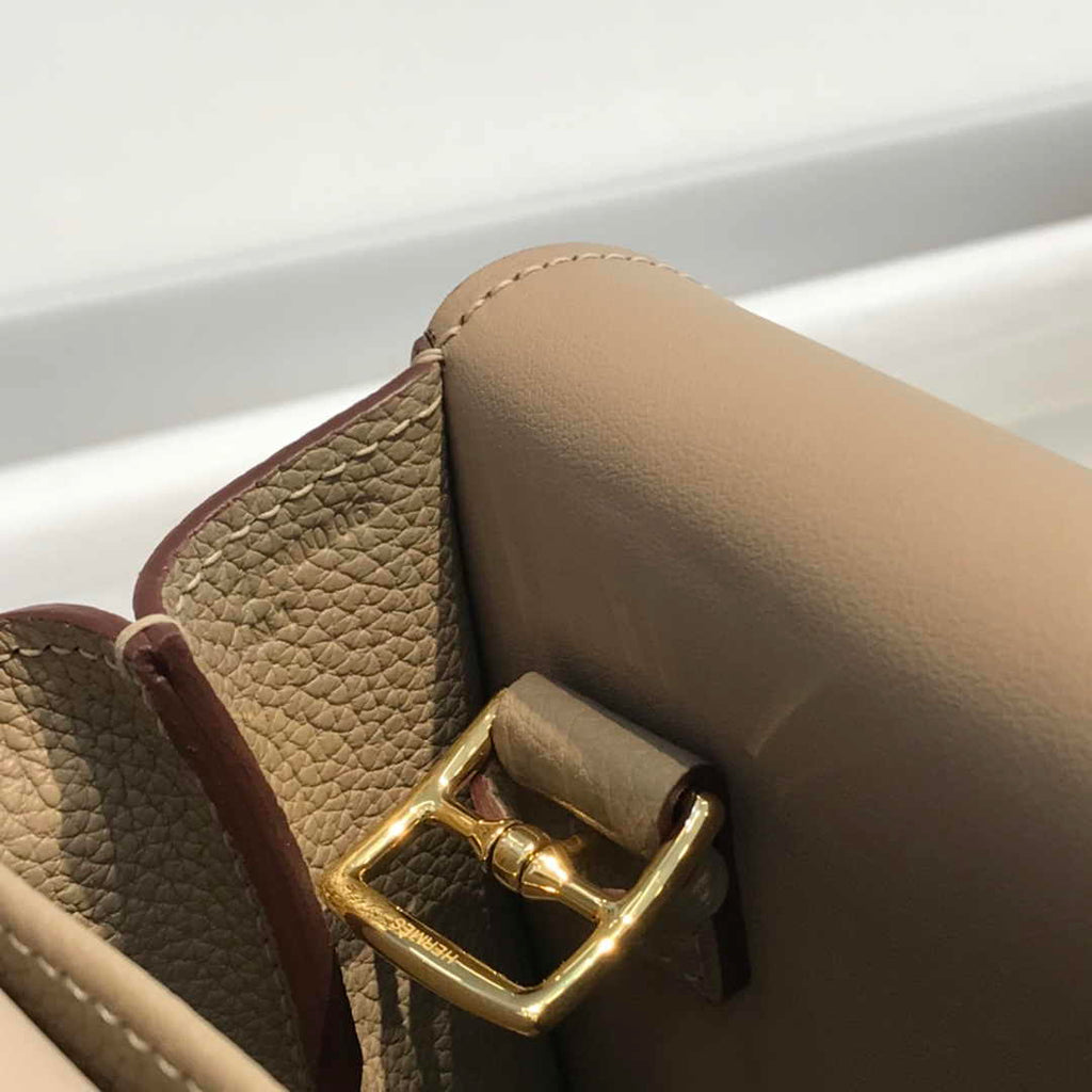 Hermes Mini Halzan 22 Bag Gray Togo Leather H082142 - Default Title - View 7