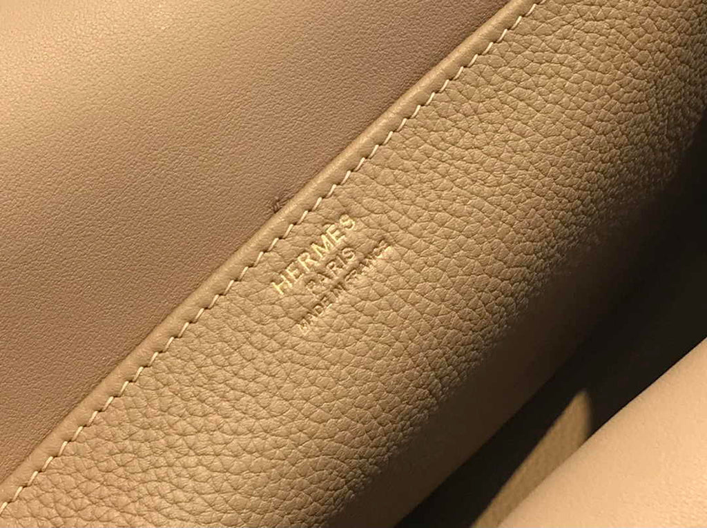 Hermes Mini Halzan 22 Bag Gray Togo Leather H082142 - Default Title - View 8