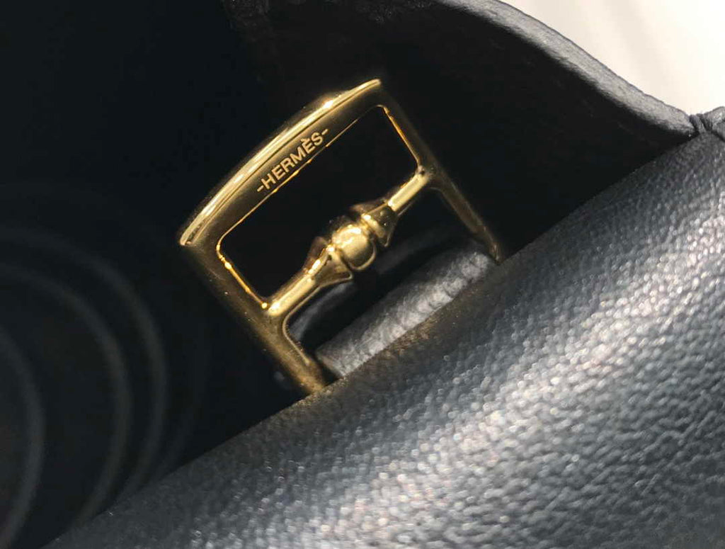 Hermes Mini Halzan 22 Bag Black Togo Leather H082140 - Default Title - View 7