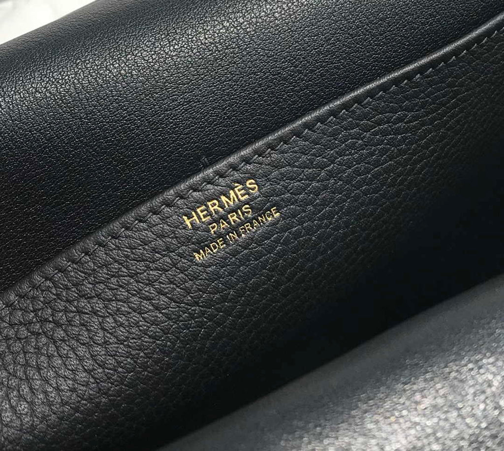 Hermes Mini Halzan 22 Bag Black Togo Leather H082140 - Default Title - View 8