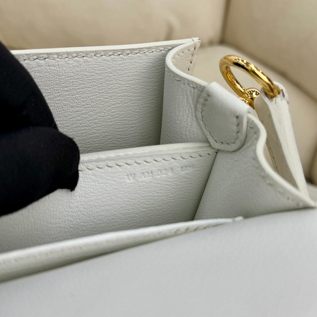 Hermès Mini Roulis Bag White Evercolor Gold Hardware H50308 - Default Title - View 9
