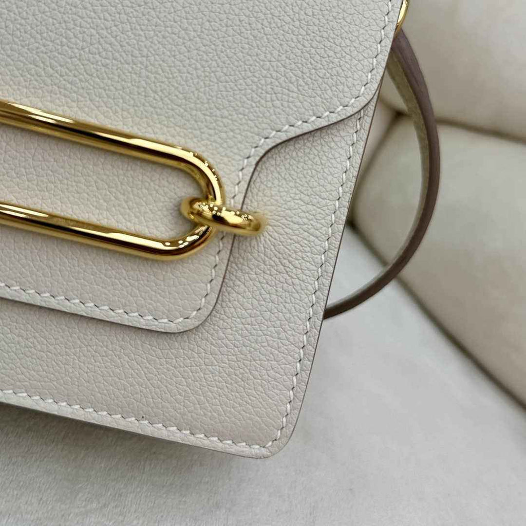 Hermès Mini Roulis Bag Beige Evercolor Gold Hardware H50306 - Default Title - View 3