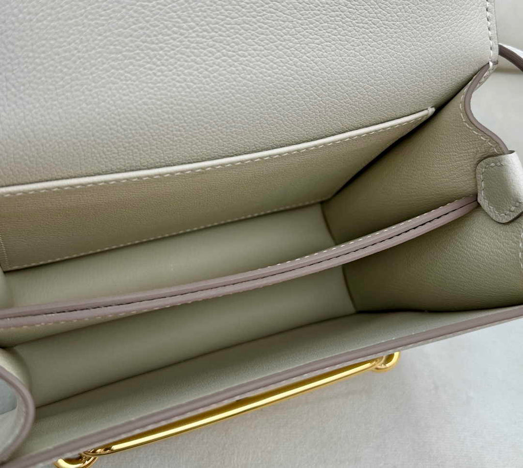 Hermès Mini Roulis Bag Beige Evercolor Gold Hardware H50306 - Default Title - View 8