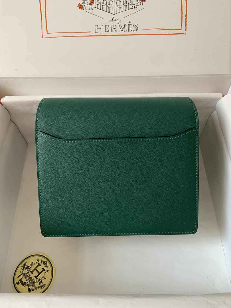 Hermès Mini Roulis Bag Green Evercolor Gold Hardware H50323 - Default Title - View 3