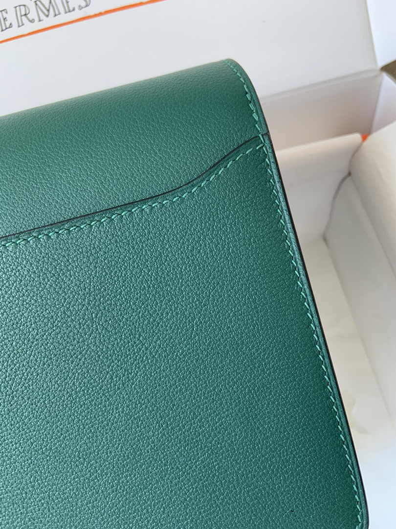 Hermès Mini Roulis Bag Green Evercolor Gold Hardware H50323 - Default Title - View 7