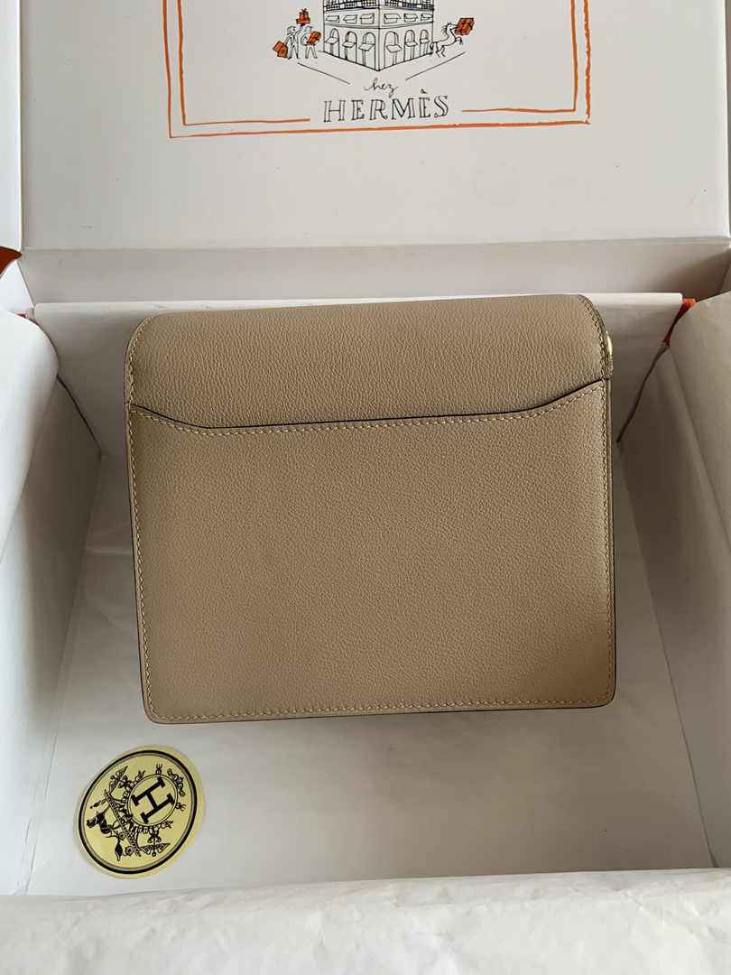 Hermès Mini Roulis Bag Apricot Evercolor Gold Hardware H50331 - Default Title - View 3