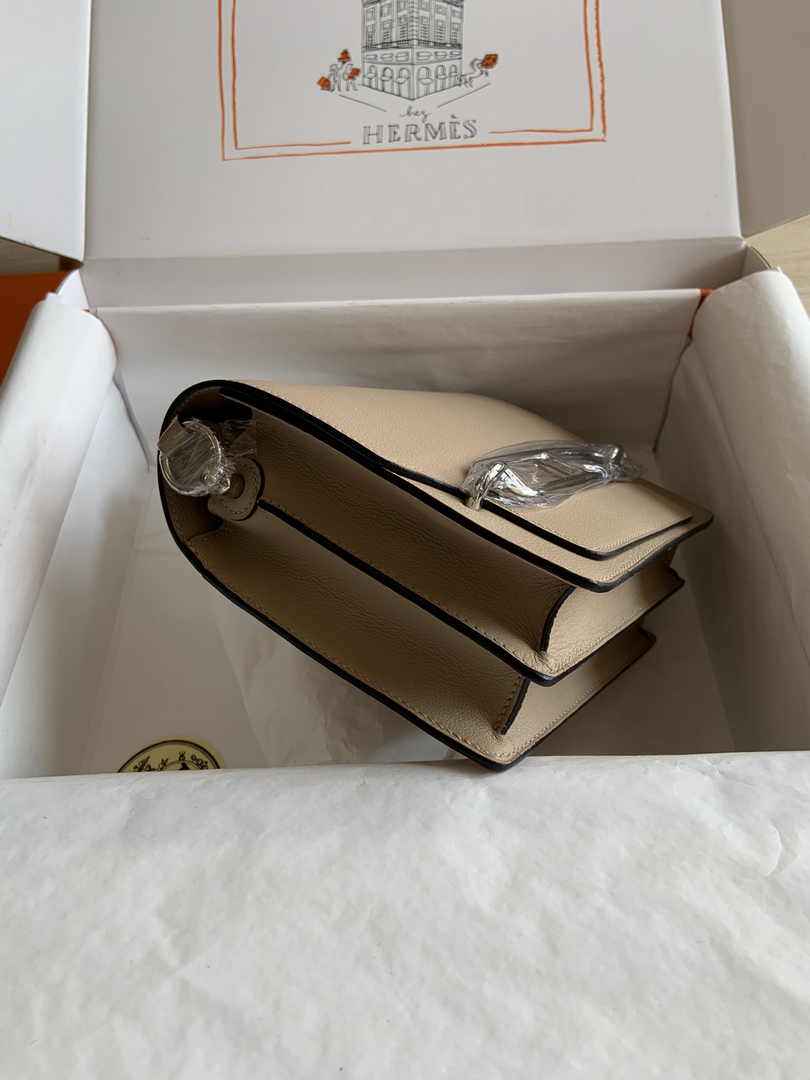 Hermès Mini Roulis Bag Apricot Evercolor Gold Hardware H50332 - Default Title - View 4