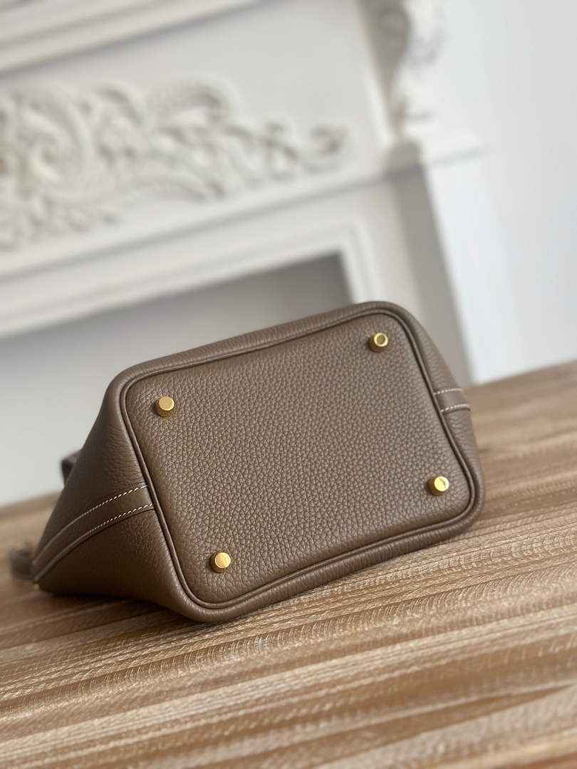 Hermès Picotin Lock 18 pocket bag Togo Leather H935100 dark gray - silver - View 4