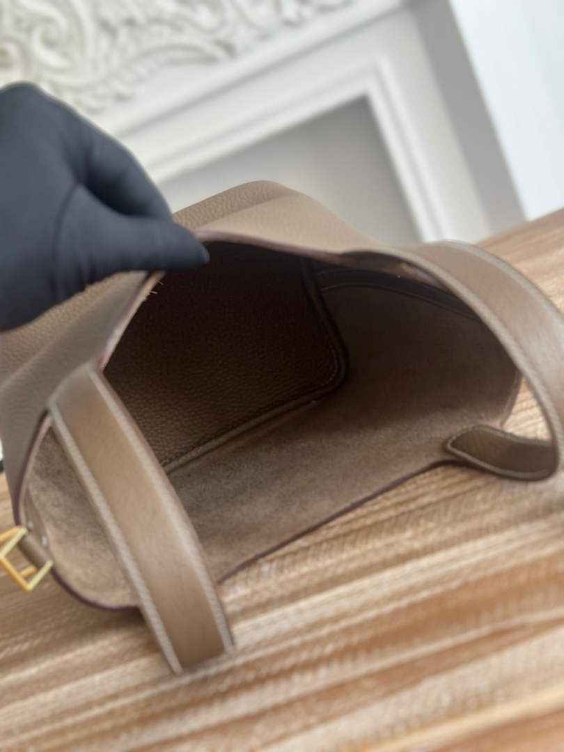 Hermès Picotin Lock 18 pocket bag Togo Leather H935100 dark gray - silver - View 5