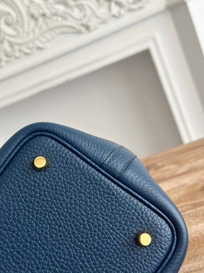 Hermès Picotin Lock 18 pocket bag Togo Leather H935100 dark blue - silver - View 5